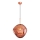 Lustră suspendată pe cablu CRUMPLED, 1xE27/24W/230V, Ø 36 cm, cupru