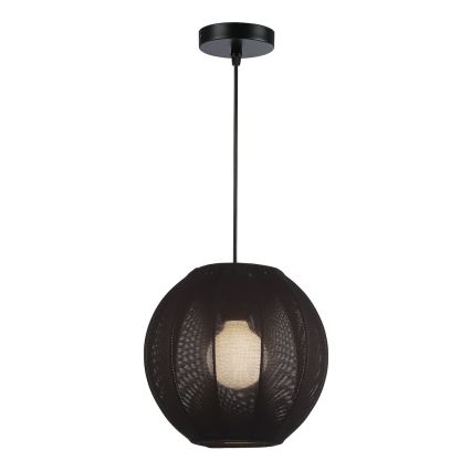 Lustră suspendată pe cablu DANA, 1xE27/15W/230V, Ø 25 cm, negru