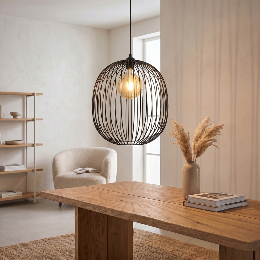 Lustră suspendată pe cablu DESTELLO, 1xE27/15W/230V, diam. 32 cm, negru