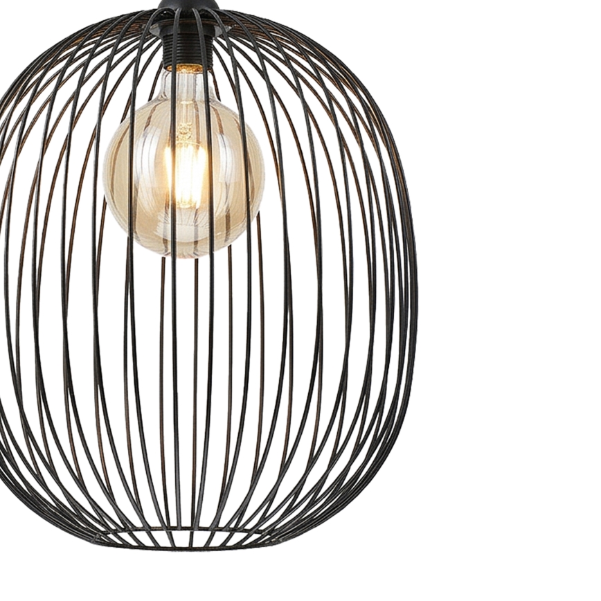 Lustră suspendată pe cablu DESTELLO, 1xE27/15W/230V, diam. 32 cm, negru