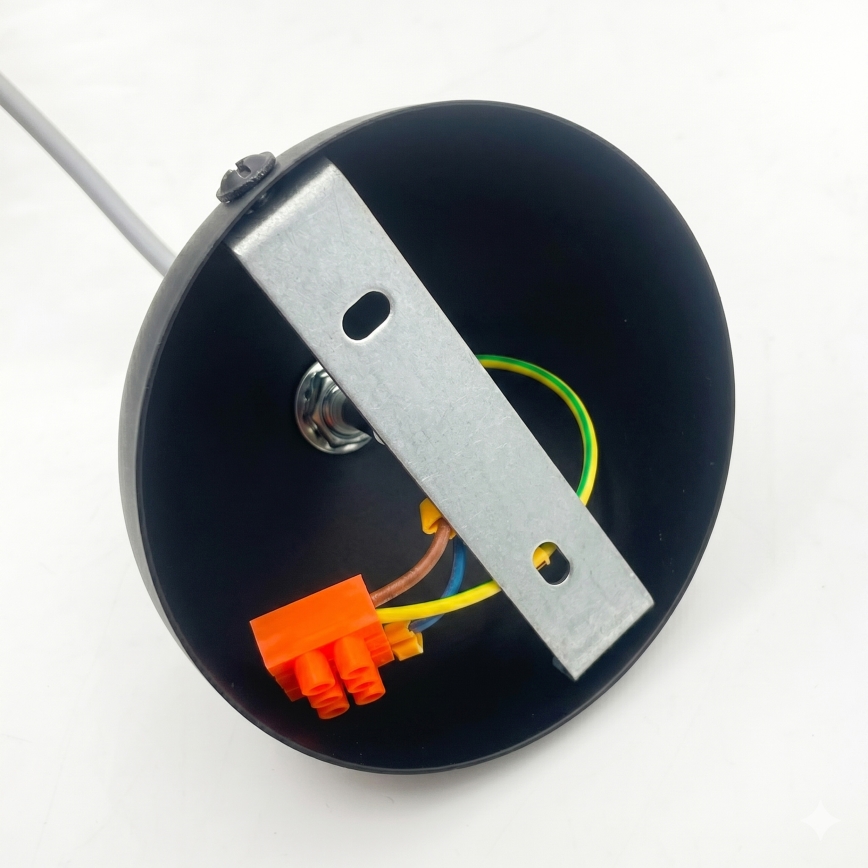 Lustră suspendată pe cablu DESTELLO, 1xE27/15W/230V, diam. 32 cm, negru