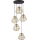 Lustră suspendată pe cablu DIAMOND 5xE27/15W/230V negru/auriu