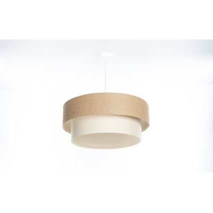 Lustră suspendată pe cablu DUO, 1xE27/60W/230V, Ø 50 cm, bej/crem