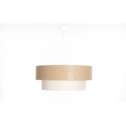 Lustră suspendată pe cablu DUO, 1xE27/60W/230V, Ø 50 cm, bej/crem