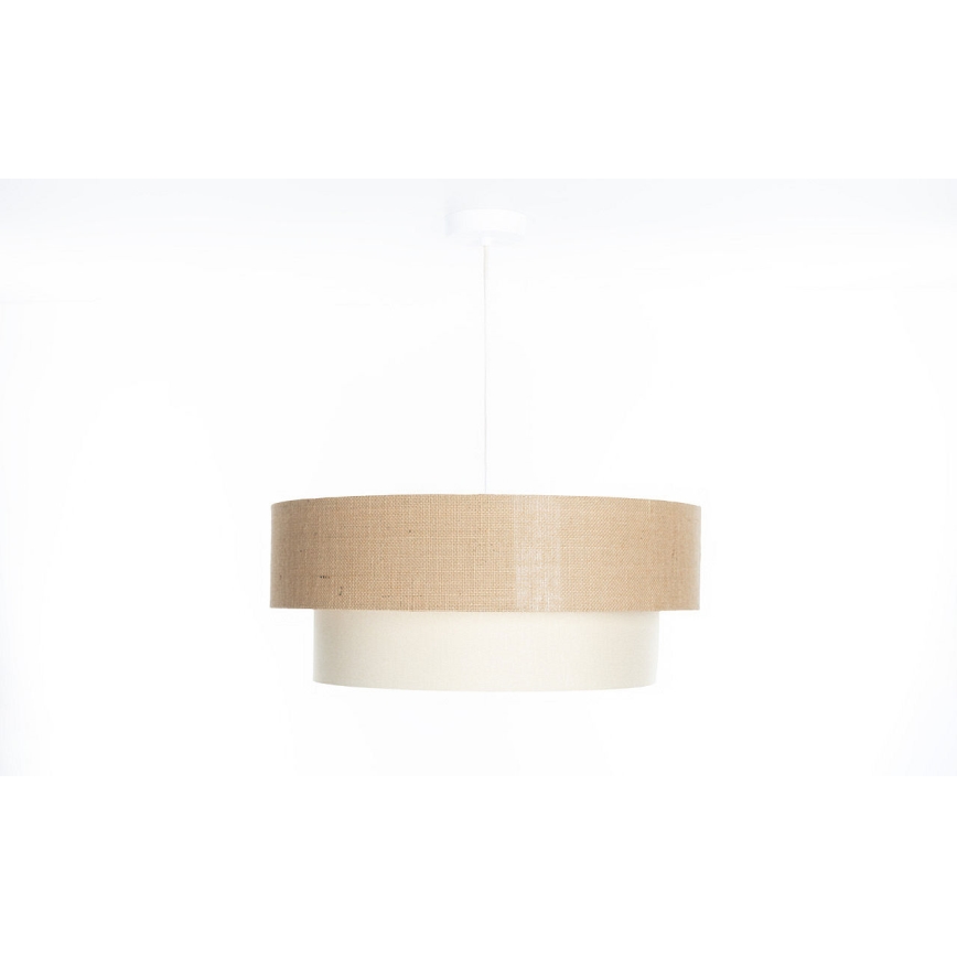 Lustră suspendată pe cablu DUO, 1xE27/60W/230V, Ø 50 cm, bej/crem