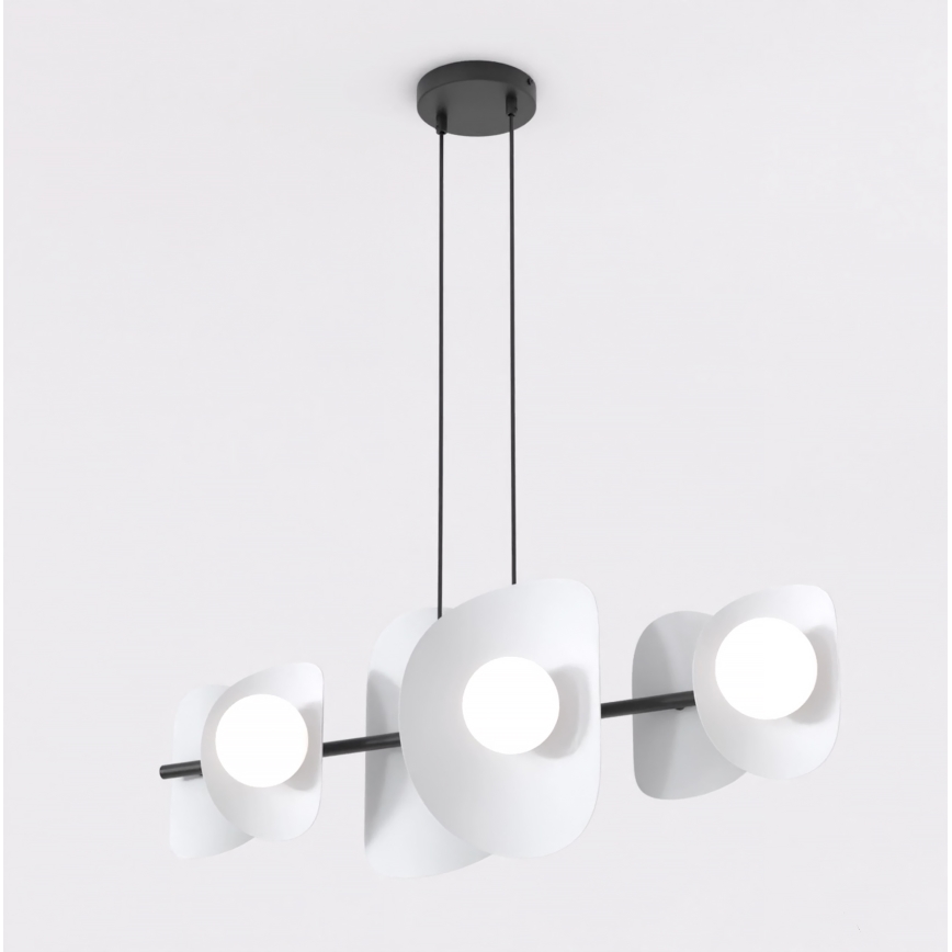 Lustră suspendată pe cablu ELEMENTI 6xG9/8W/230V gri