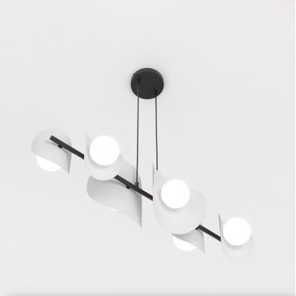 Lustră suspendată pe cablu ELEMENTI 6xG9/8W/230V gri