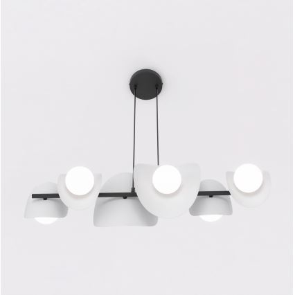 Lustră suspendată pe cablu ELEMENTI 6xG9/8W/230V gri