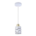 Lustră suspendată pe cablu ELEN 1xE27/35W/230V alb/auriu