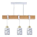 Lustră suspendată pe cablu ELEN 3xE27/35W/230V alb/auriu/maro