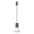 Lustră suspendată pe cablu ESTRIA, 1xE14/10W/230V, Ø 14 cm, verde