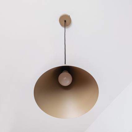 Lustră suspendată pe cablu ETNA II, 1xE27/15W/230V, diametru 25 cm, bej