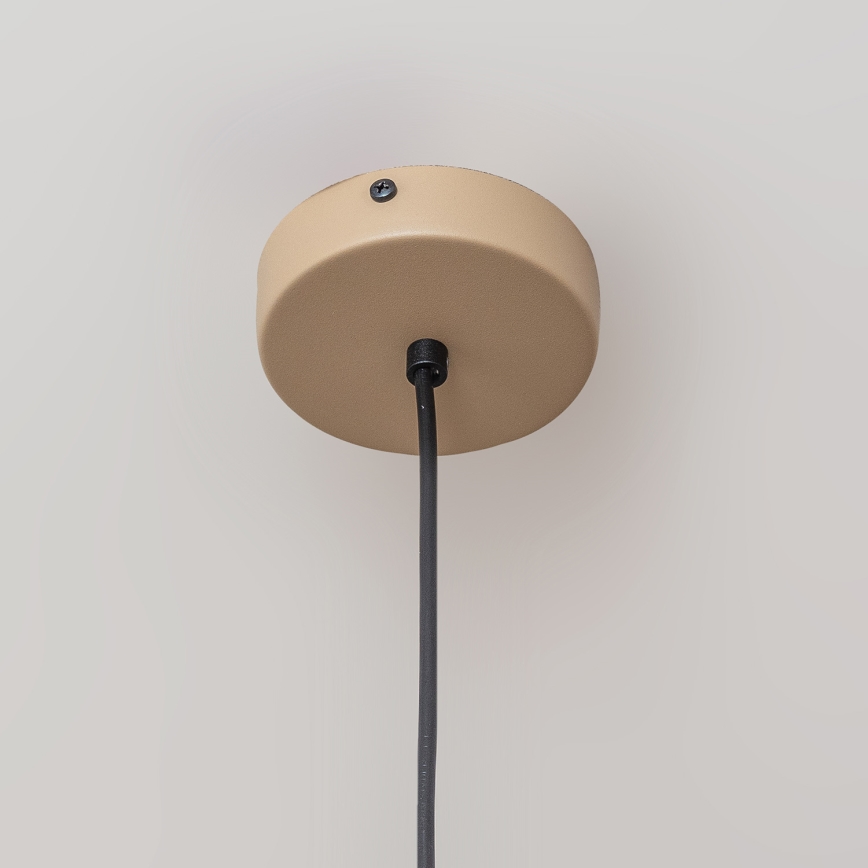 Lustră suspendată pe cablu ETNA II, 1xE27/15W/230V, diametru 25 cm, bej