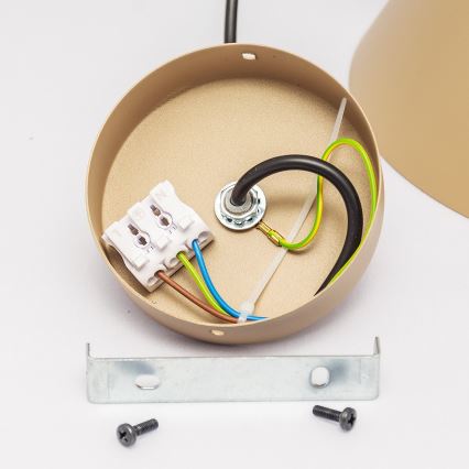 Lustră suspendată pe cablu ETNA II, 1xE27/15W/230V, diametru 25 cm, bej