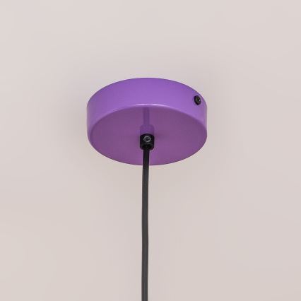 Lustră suspendată pe cablu ETNA II, 1xE27/15W/230V, Ø 25 cm, mov