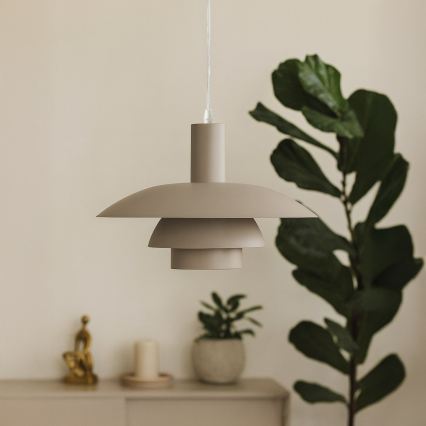 Lustră suspendată pe cablu FERRO 1xE27/15W/230V gri