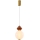 Lustră suspendată pe cablu FLORES LED/7W/230V, auriu/maro
