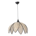 Lustră suspendată pe cablu FUME, 1xE27/40W/230V, Ø 40 cm, negru/bej