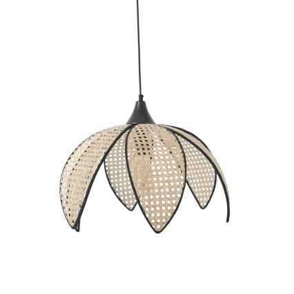 Lustră suspendată pe cablu FUME, 1xE27/40W/230V, Ø 40 cm, negru/bej