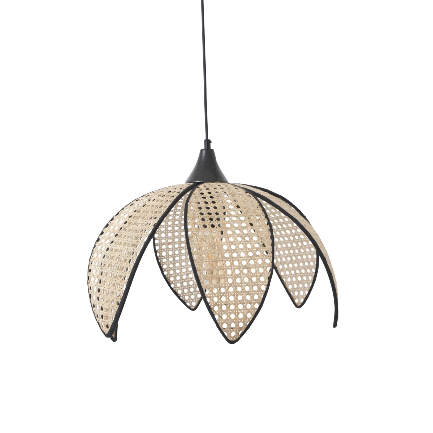 Lustră suspendată pe cablu FUME, 1xE27/40W/230V, Ø 40 cm, negru/bej