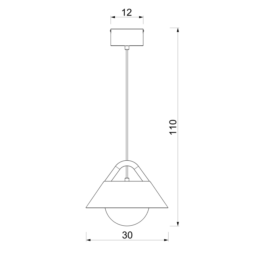Lustră suspendată pe cablu FUNDA 1xE27/15W/230V bronz