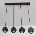 Lustră suspendată pe cablu GAMBIT 4xGU10/10W/230V neagră