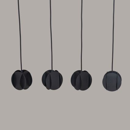 Lustră suspendată pe cablu GAMBIT 4xGU10/10W/230V neagră