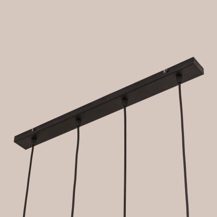 Lustră suspendată pe cablu GAMBIT 4xGU10/10W/230V neagră