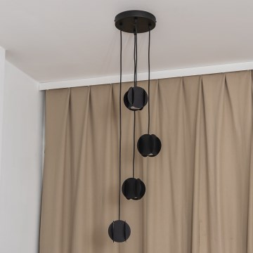 Lustră suspendată pe cablu GAMBIT, 4xGU10/10W/230V, negru