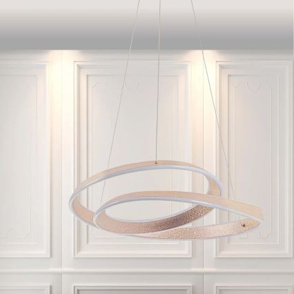 Lustră suspendată pe cablu GLOW, LED 75W, 230V, 4000K, Ø 60 cm, auriu