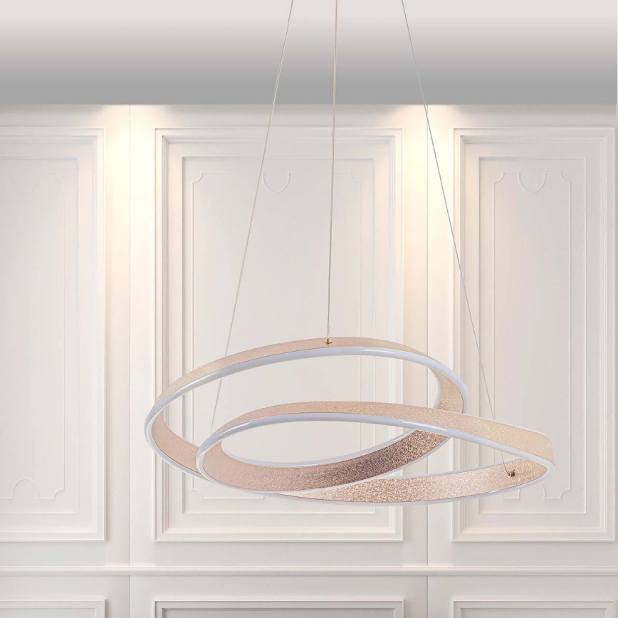 Lustră suspendată pe cablu GLOW, LED 75W, 230V, 4000K, Ø 60 cm, auriu