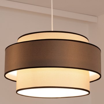 Lustră suspendată pe cablu GRACE 1xE27/60W/230V Ø 40 cm crem/gri