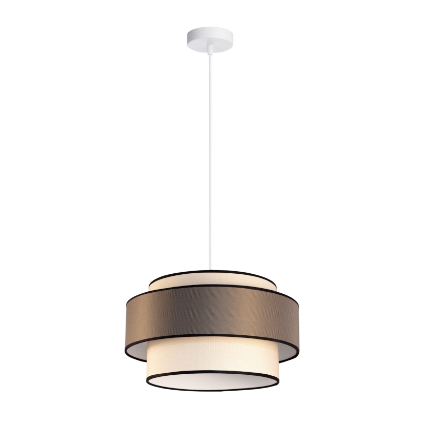 Lustră suspendată pe cablu GRACE 1xE27/60W/230V Ø 40 cm crem/gri