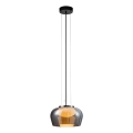Lustră suspendată pe cablu INSIEME 1xGX53/10W/230V, diametru 35 cm, negru fumuriu