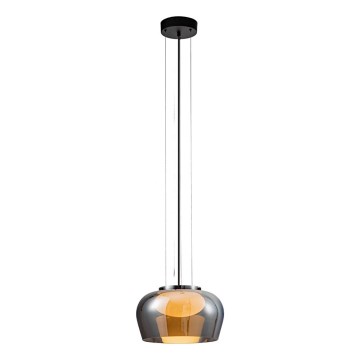 Lustră suspendată pe cablu INSIEME 1xGX53/10W/230V, diametru 35 cm, negru fumuriu