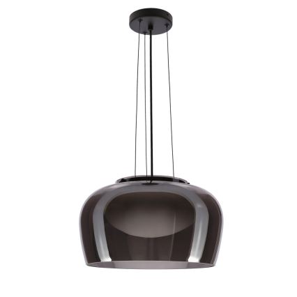 Lustră suspendată pe cablu INSIEME, 1xGX53/10W/230V, Ø 38 cm, negru fumuriu