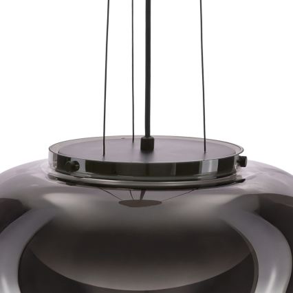 Lustră suspendată pe cablu INSIEME, 1xGX53/10W/230V, Ø 38 cm, negru fumuriu
