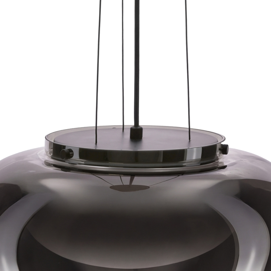 Lustră suspendată pe cablu INSIEME, 1xGX53/10W/230V, Ø 38 cm, negru fumuriu