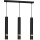 Lustră suspendată pe cablu JOKER, 3x GU10, 25 W, 230 V, negru/auriu