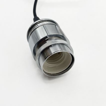 Lustră suspendată pe cablu JULL 1xE27/15W/230V crom lucios/sticlă transparentă