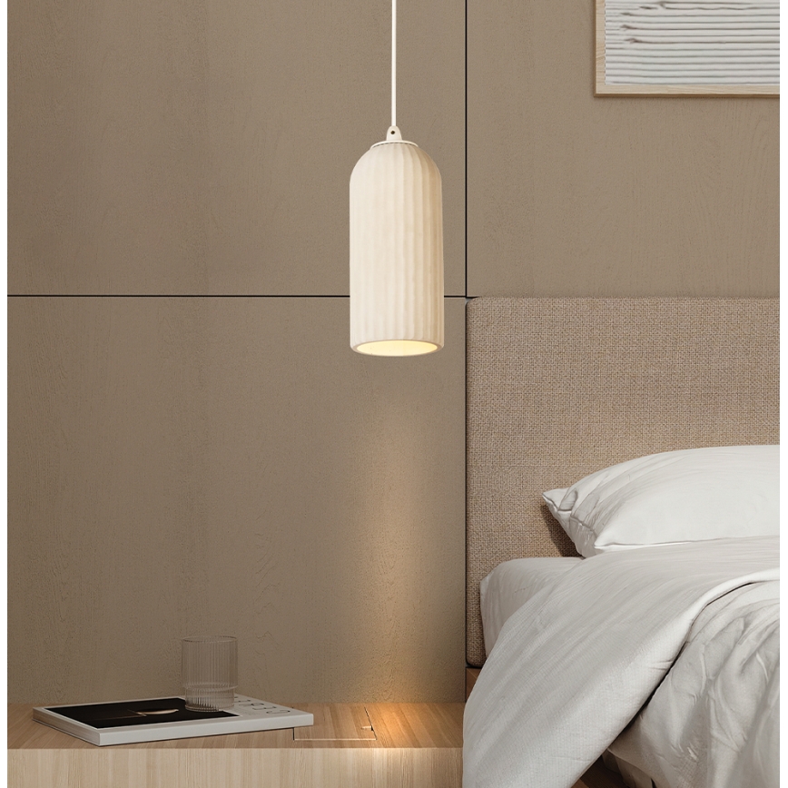 Lustră suspendată pe cablu LAVINA 1xE27/35W/230V crem