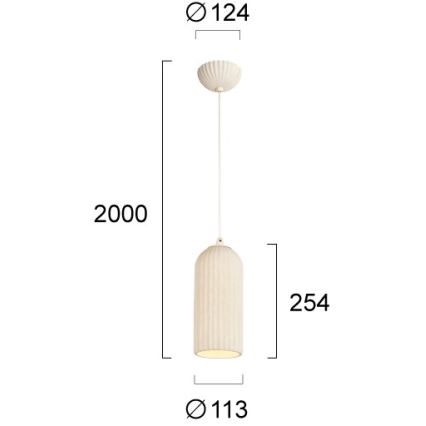 Lustră suspendată pe cablu LAVINA 1xE27/35W/230V crem