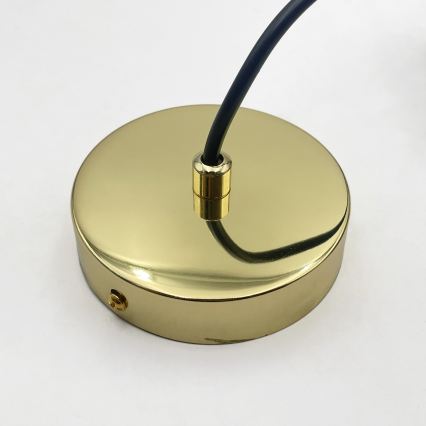 Lustră suspendată pe cablu LIAH 1xE27/15W/230V auriu/maro fumuriu