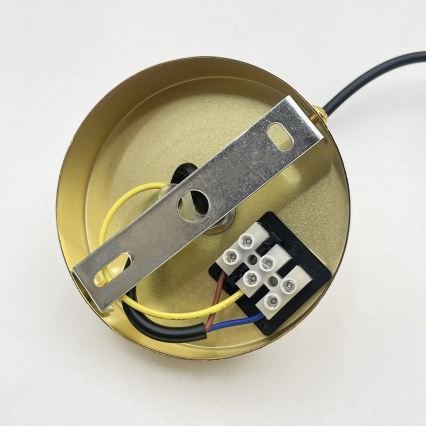 Lustră suspendată pe cablu LIAH 1xE27/15W/230V auriu/maro fumuriu