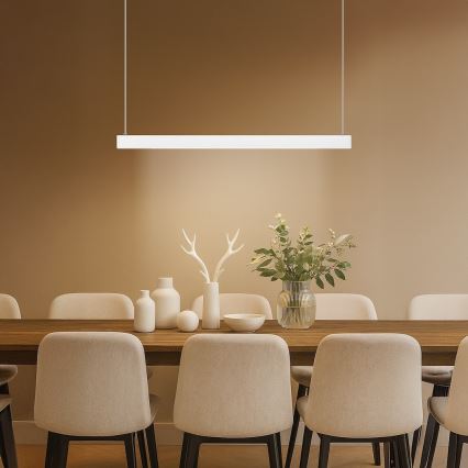Lustră suspendată pe cablu LINEA LED/36W/230V 3000/4000/5700K CRI 90 alb