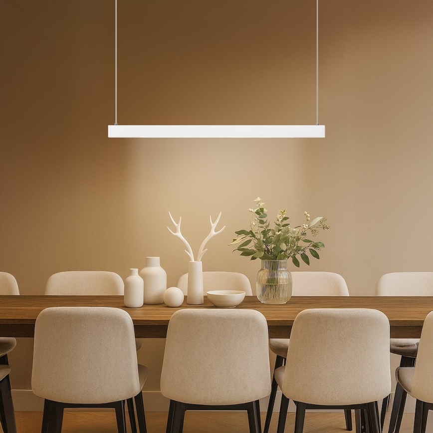 Lustră suspendată pe cablu LINEA LED/36W/230V 3000/4000/5700K CRI 90 alb