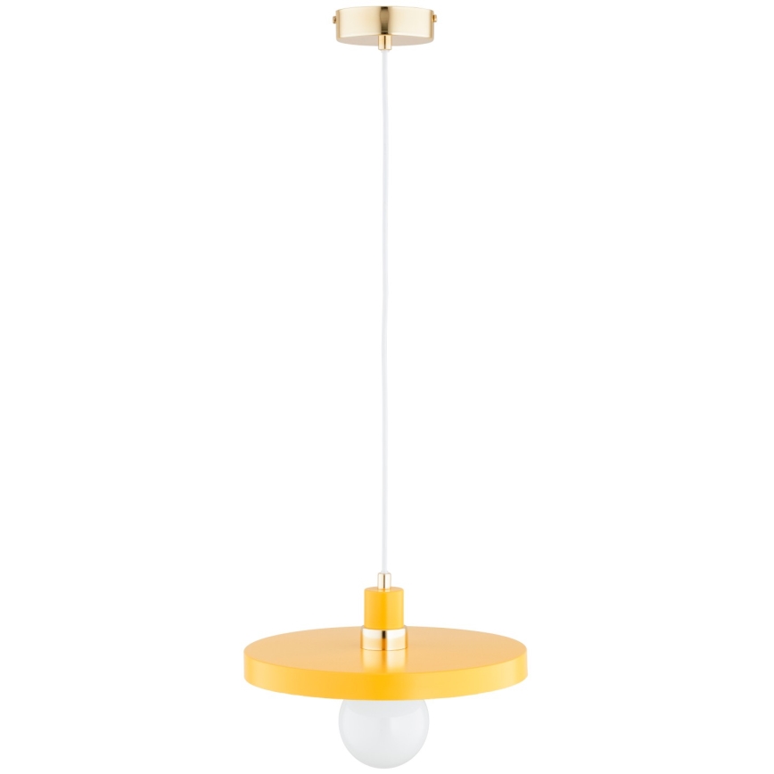 Lustră suspendată pe cablu LITO 1xE27/15W/230V galbenă