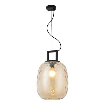 Lustră suspendată pe cablu LUCY 1xE27/40W/230V bej fumuriu