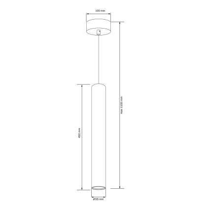 Lustră cu cablu LUNGOMARE 1xGU10/10W/230V crom mat