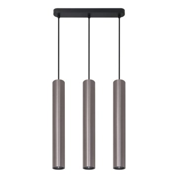 Lustră suspendată pe cablu LUNGOMARE, 3x GU10, 10W, 230V, crom mat